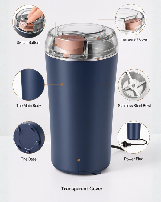 Portable 4-blade Mini Grinder Blender For Home Office