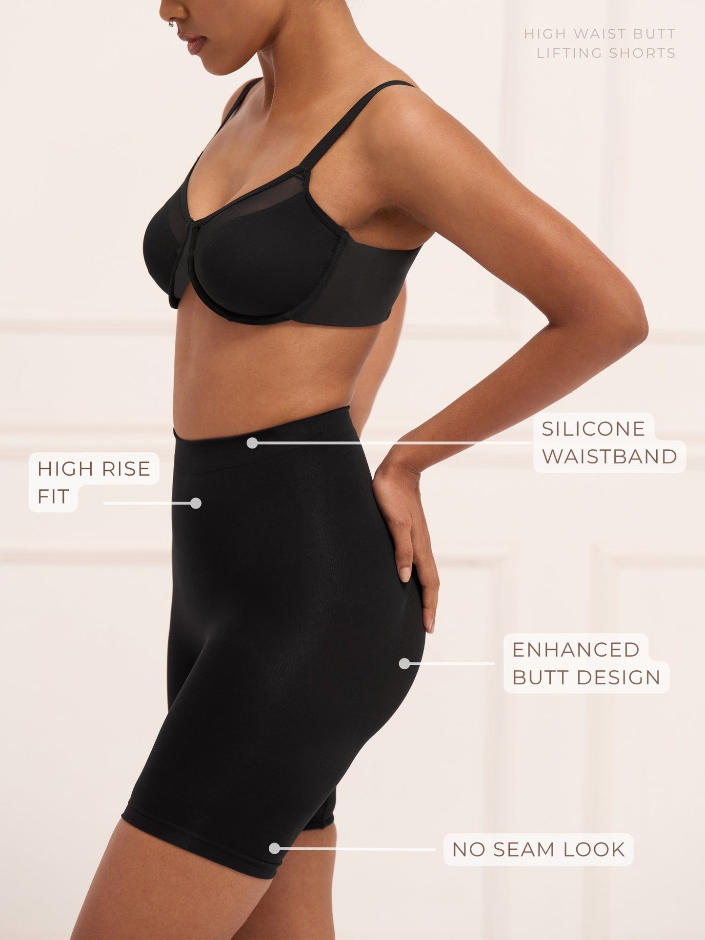 Tummy Tucker Women's High Waist with Anti Rolling Strips Shapewear for Women, Tummy Shaper Comfortable Seamless Shapewear Beige