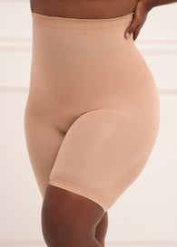 Tummy Tucker Women's High Waist with Anti Rolling Strips Shapewear for Women, Tummy Shaper Comfortable Seamless Shapewear Beige